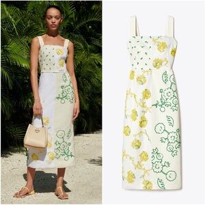 NWT TORY BURCH Embellished Dress in Linen $1,798 10
